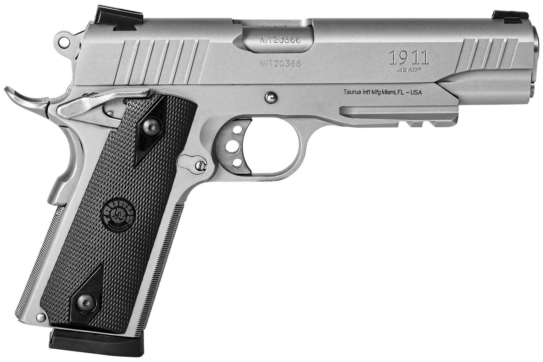 Taurus 1911 Pistol - Stainless Steel | .45 ACP 5in. Barrel 8rd Full ...