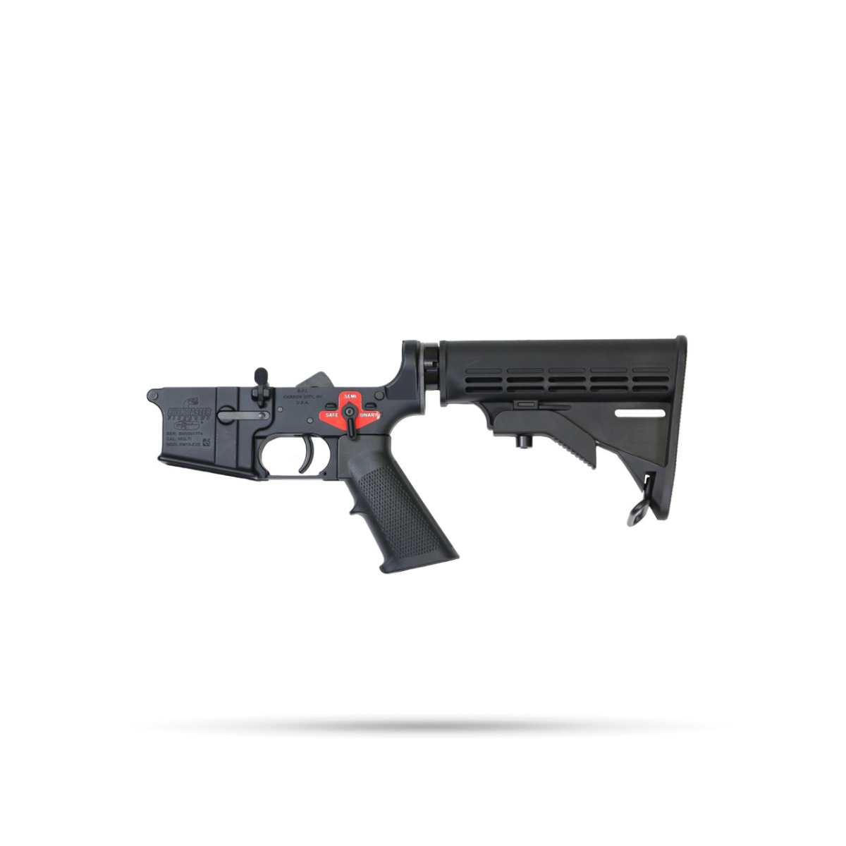 Bushmaster M4 Built Complete AR15 Lower Receiver - Black | BFI Carbine ...