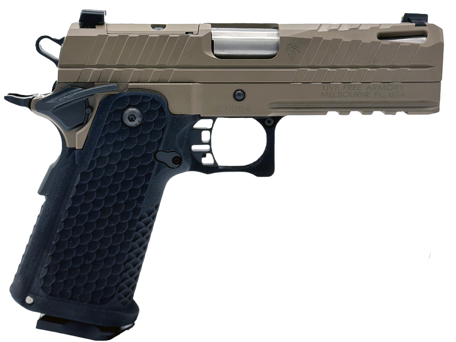 LFA Apollo 11 Compact Pistol - 9mm | FDE 4.1in. 1x17rd Mag - Semi Auto ...