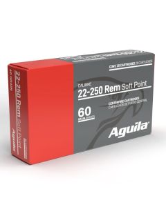 Aguila Ammunition 22-250 Rem Rifle Ammo - 60 Grain | Soft Point