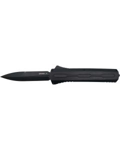 Zastava A7 OTF Knife - Tactical Black Wood | S35VN Spear Point Blade