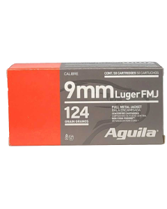 Aguila Ammunition 9mm Luger Handgun Ammo - 124 Grain | FMJ | 50rd Box