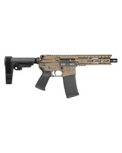 Diamondback Firearms Carbon DB-15 5.56 NATO Semi-Auto Pistol - Flat Dark Earth | 7" Threaded Barrel | SBA3 Arm Brace |1x30rd Mag