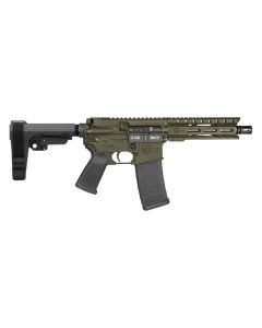 Diamondback Firearms Carbon DB-15 5.56 NATO Semi-Auto Pistol - OD Green | 7" Threaded Barrel | SBA3 Arm Brace | 1x30rd Mag