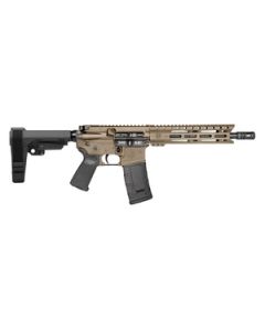 Diamondback Firearms Carbon DB-15 300 BLK Semi-Auto Pistol - Flat Dark Earth | 10" Threaded Barrel | SBA3 Arm Brace |1x30rd Mag