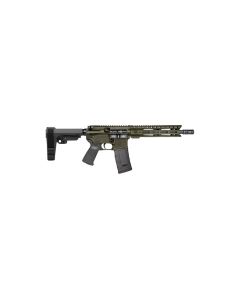 Diamondback Firearms Carbon DB-15 300 BLK Semi-Auto Pistol - OD Green | 10" Threaded Barrel | SBA3 Arm Brace |1x30rd Mag