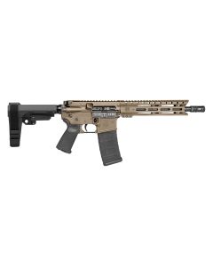 Diamondback Firearms Carbon DB-15 5.56 NATO Semi-Auto Pistol - Flat Dark Earth | 10" Threaded Barrel | SBA3 Arm Brace | 1x30rd Mag