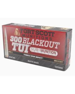 Fort Scott Munitions 300 Blackout Subsonic Rifle Ammo - 190gr | 20rd Box