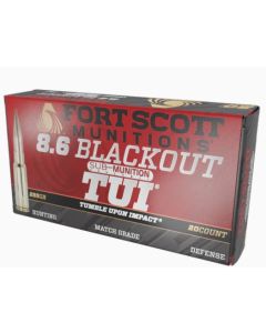 Fort Scott Munitions 8.6 Blackout Subsonic Rifle Ammo - 285gr | 20rd Box