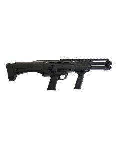 Standard Manufacturing DP-12 Pump Shotgun - Black | 12ga | 18 7/8" Double Barrel | 14rd | Ambidextrous safety and slide release