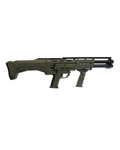 Standard Manufacturing DP-12 Pump Shotgun - ODG | 12ga | 18 7/8" Double Barrel | 14rd | Ambidextrous safety and slide release