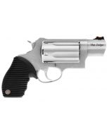Taurus Public Defender Revolver - Stainless Steel | 45 Colt / 410 ga | 2.5" Barrel | 5rd | Rubber Grip | Fiber Optic Sight