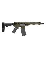 Diamondback Firearms Carbon DB-15 5.56 NATO Semi-Auto Pistol - OD Green | 10" Threaded Barrel | SBA3 Arm Brace | 1x30rd Mag