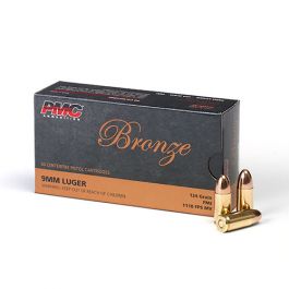 PMC Bronze 9mm Luger Handgun Ammo - 124 Grain | FMJ | 2nd Amendment ...